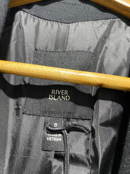 RIVER ISLAND |M| BUST 18| BLACK TAILORED BLAZER GOLD BUTTON MILITARY STYLE |B1|