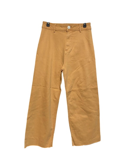 PRIMARK CARES |L| WAIST 29| B1| MUSTARD TAN WIDE-LEG CROP PANTS