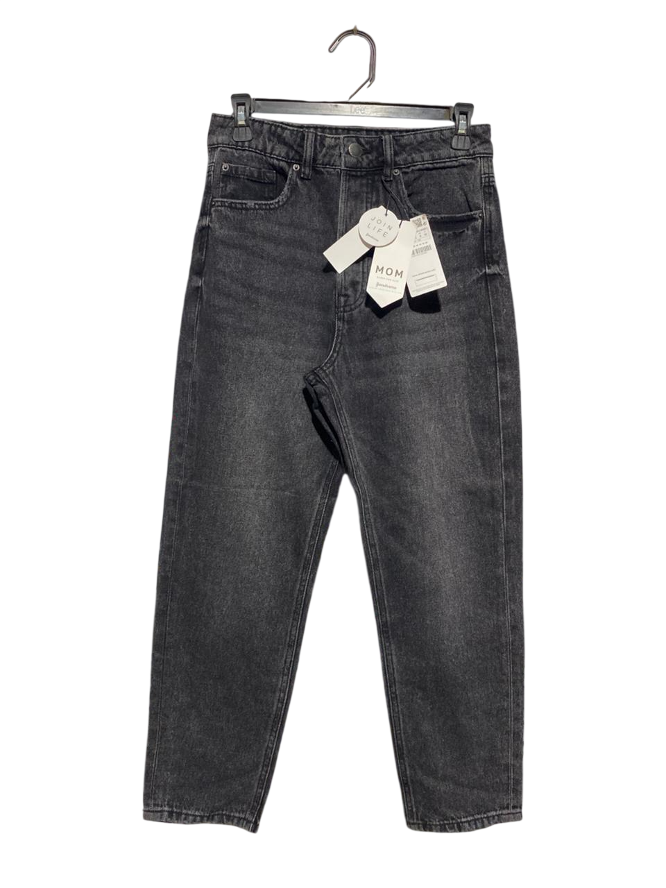 Stradivarius Mom Fit Jeans Black Denim |L| WAIST 29| B1|