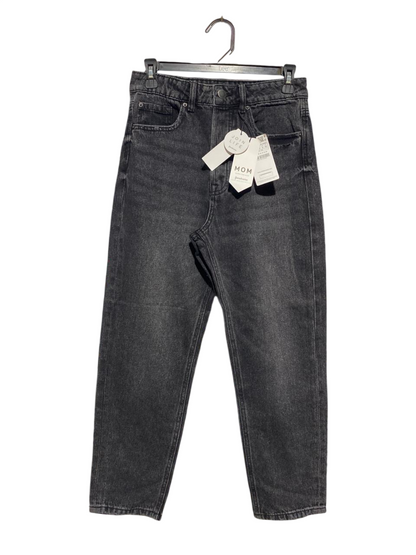 Stradivarius Mom Fit Jeans Black Denim |L| WAIST 29| B1|