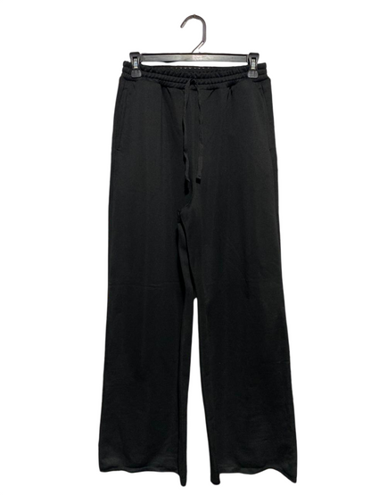 SHEEIN |S| WAIST 26| B1| BLACK WIDE-LEG ELASTIC WAIST TROUSERS - RELAXED FIT PULL-ON PANTS