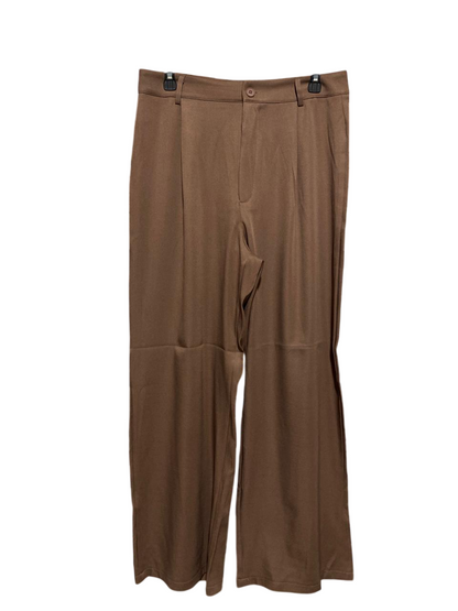 SHEIN |L| WAIST 31| B1| BROWN TAILORED TROUSERS WIDE-LEG SMART PANTS CLASSIC FIT