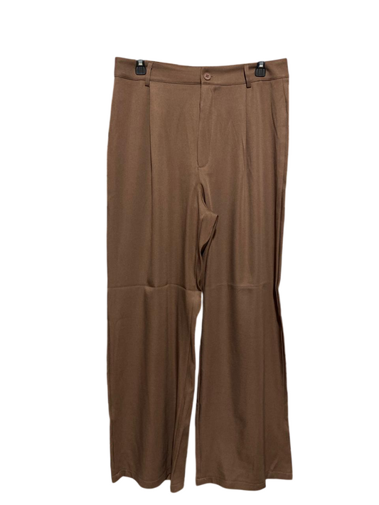 SHEIN |L| WAIST 31| B1| BROWN TAILORED TROUSERS WIDE-LEG SMART PANTS CLASSIC FIT