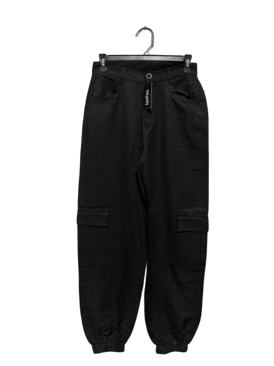 BOOHOO |M| WAIST 27| B1| BLACK CARGO JOGGERS - NEW WITH TAGS - UTILITY STYLE PANTS