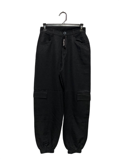 BOOHOO |M| WAIST 27| B1| BLACK CARGO JOGGERS - NEW WITH TAGS - UTILITY STYLE PANTS