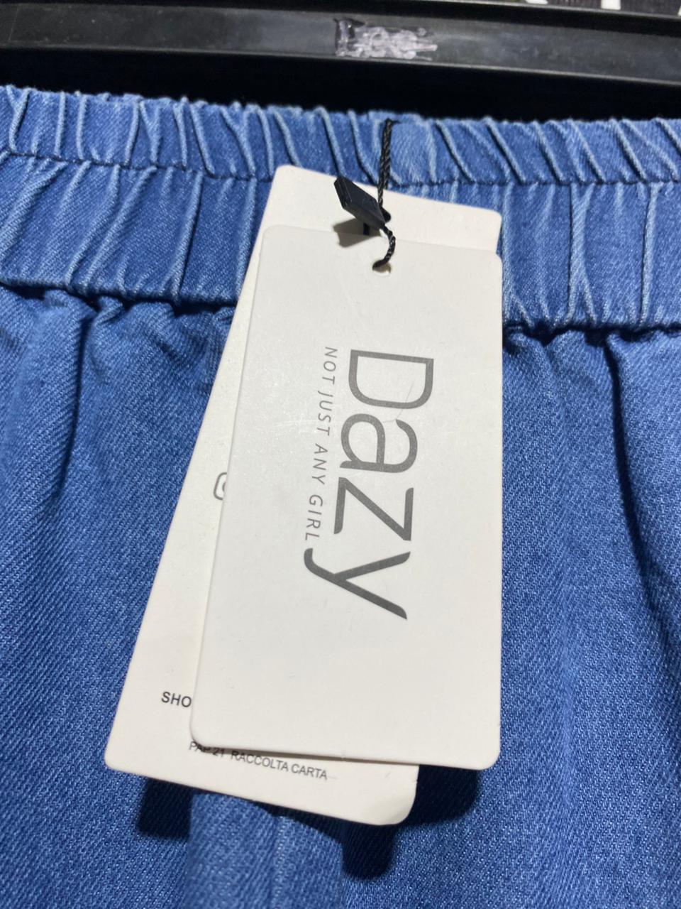 DAZY |XL| WAIST 29| BLUE WIDE-LEG ELASTIC WAIST TROUSERS