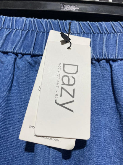 DAZY |XL| WAIST 29| BLUE WIDE-LEG ELASTIC WAIST TROUSERS