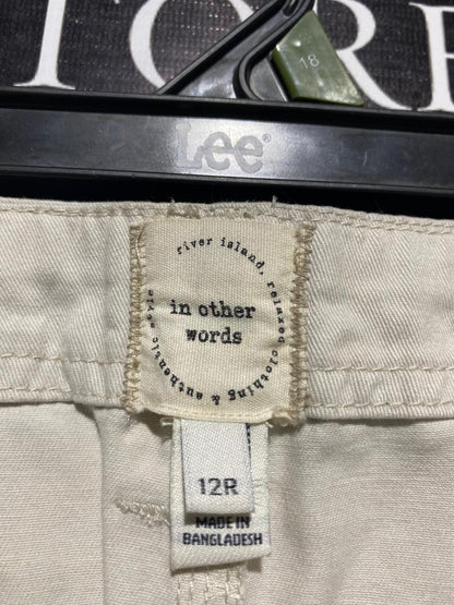 RIVER ISLAND |XL| WAIST 32|B1| LEE KHAKI WIDE-LEG CARGO PANTS