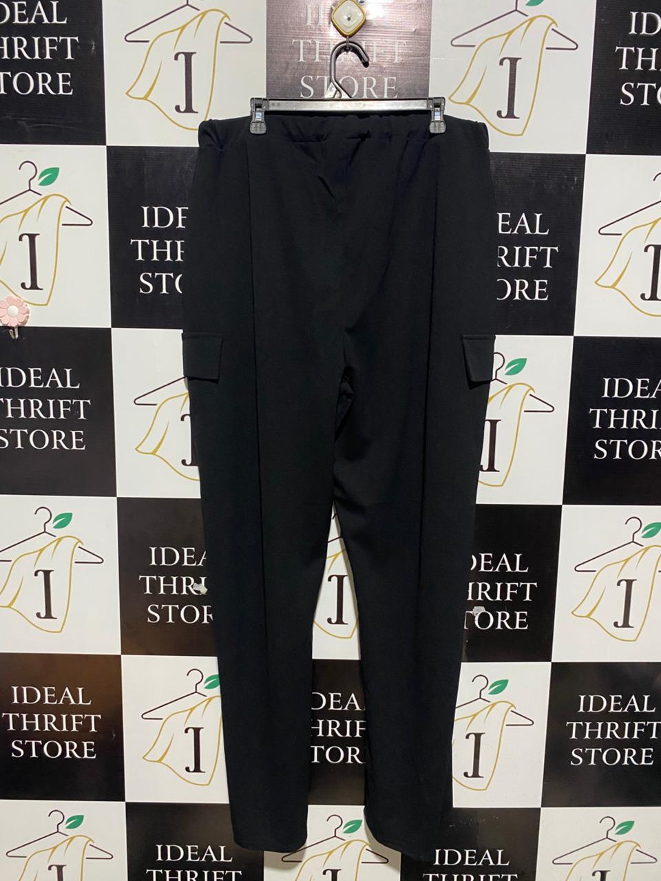BOOHOO |XXL| WAIST 36| B1| BLACK TAPERED CARGO JOGGER PANTS