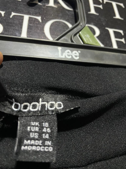 BOOHOO |XXL| WAIST 36| B1| BLACK TAPERED CARGO JOGGER PANTS