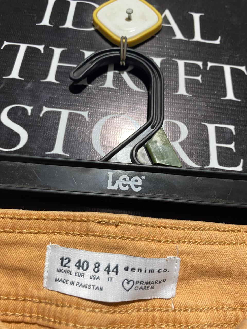 PRIMARK CARES |L| WAIST 29| B1| MUSTARD TAN WIDE-LEG CROP PANTS