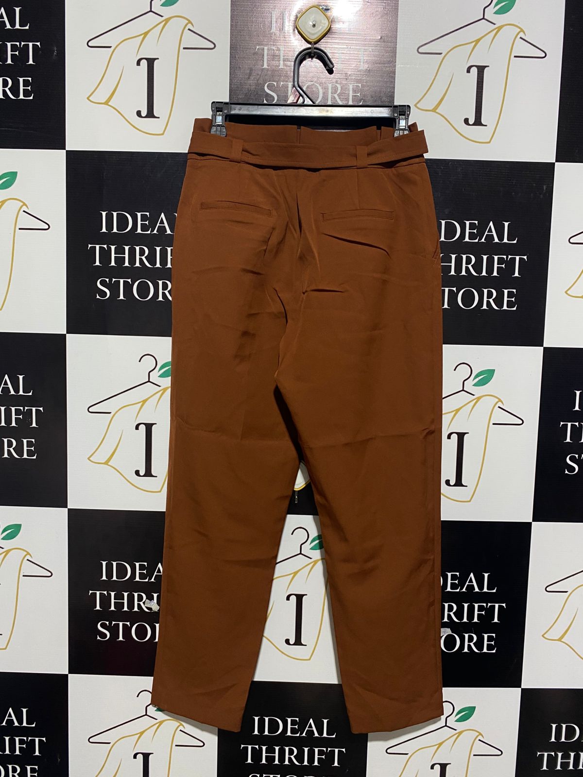 NEW LOOK |M| WAIST 28| B1| BURNT ORANGE PAPERBAG WAIST TROUSERS