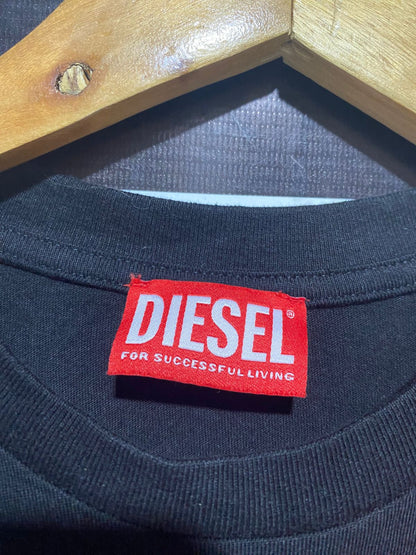 DIESEL |M| BUST 18| B1| BLACK GRAPHIC LOGO T-SHIRT WITH RED BRANDING