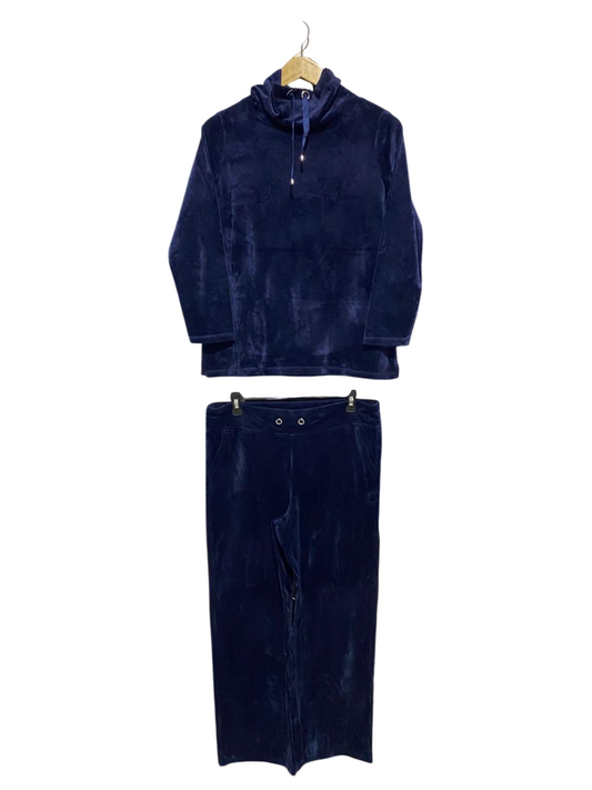 APPLESEEDS |XL| B2| MIDNIGHT NAVY PLUSH VELVET TURTLENECK LOUNGE SET