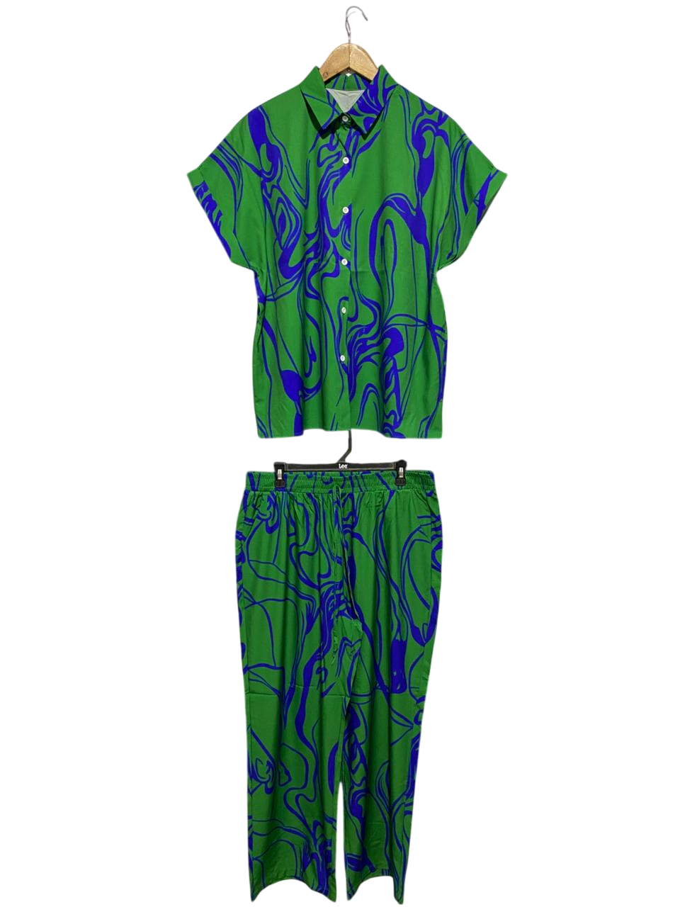 |XXL| B2| VIBRANT TWO-PIECE ABSTRACT PRINT COORDINATED SET