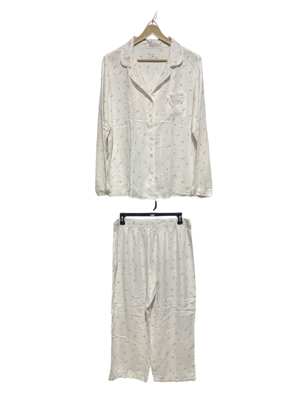 PRIMARK |M| B2| Women's Delicate Floral Print Button-Down Loungewear Set