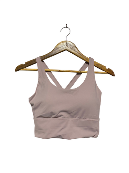 WOMEN'S DUSTY PINK CROSS-BACK YOGA SPORTS BRA |XL| BUST 15| B2|