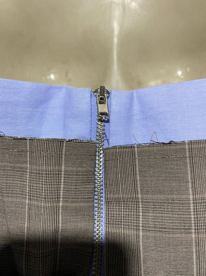 ZARA |XS| B2| WOMEN'S DECONSTRUCTED CHECKED BUSTIER CORSET BELT WITH BUCKLE DETAIL