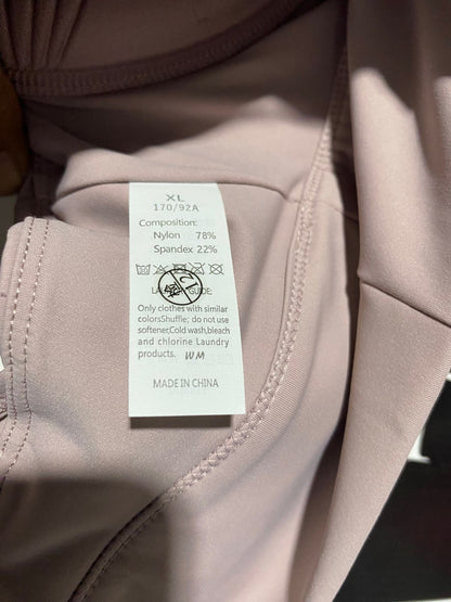 WOMEN'S DUSTY PINK CROSS-BACK YOGA SPORTS BRA |XL| BUST 15| B2|