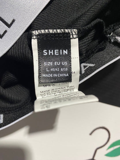 SHEIN |L| BUST 15| B2| WOMEN'S BLACK HIGH-NECK SEAMLESS CROP TOP