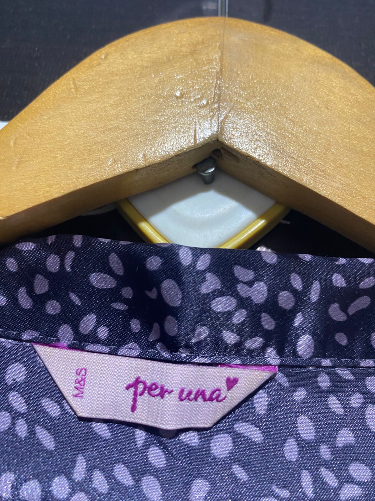 M&S PERUNA |L| B2| Women's Starry Night Satin Two-Piece Pajama Set – Navy & White
