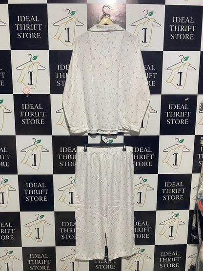 PRIMARK |M| B2| Women's Delicate Floral Print Button-Down Loungewear Set