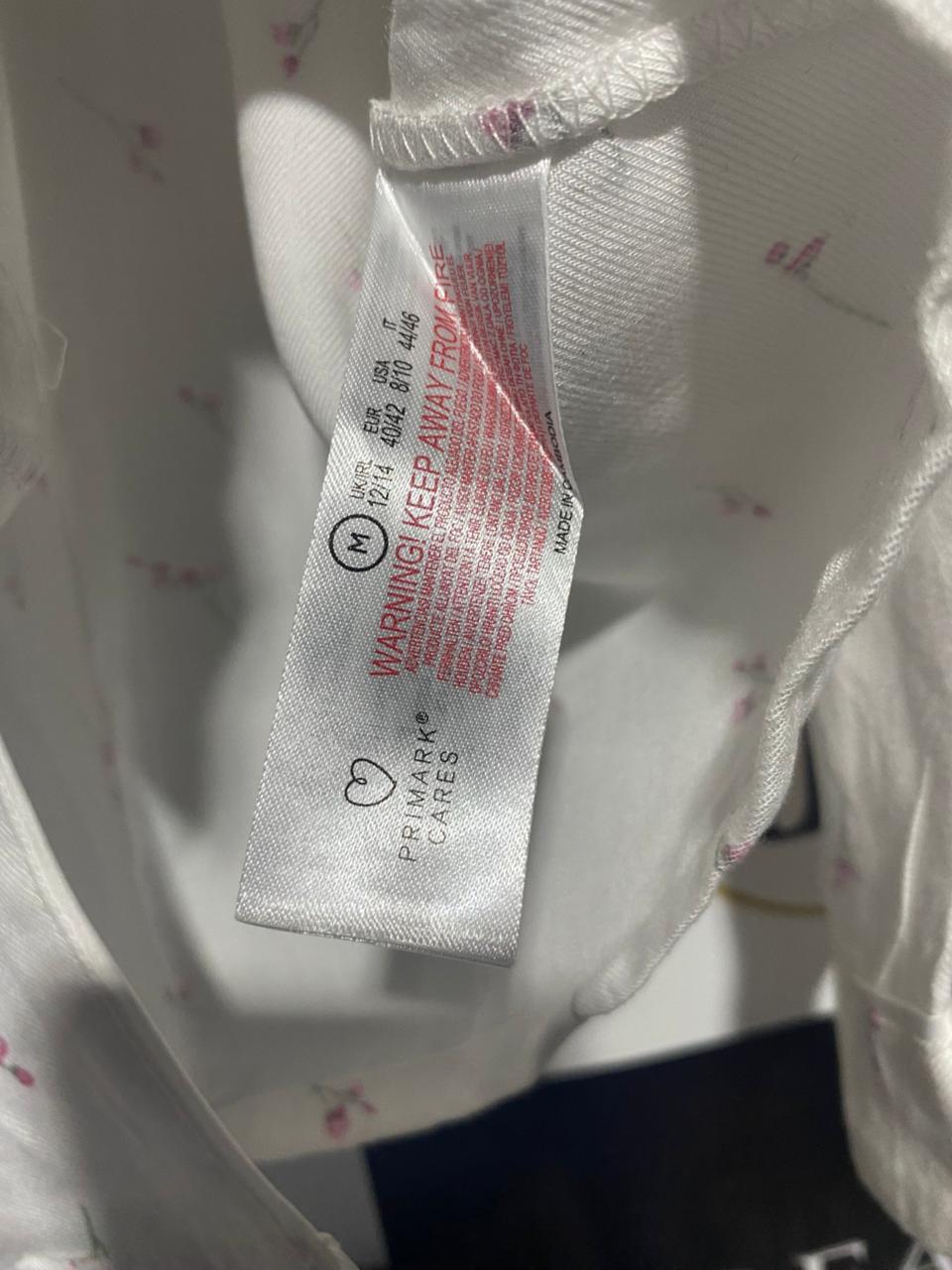 PRIMARK |M| B2| Women's Delicate Floral Print Button-Down Loungewear Set