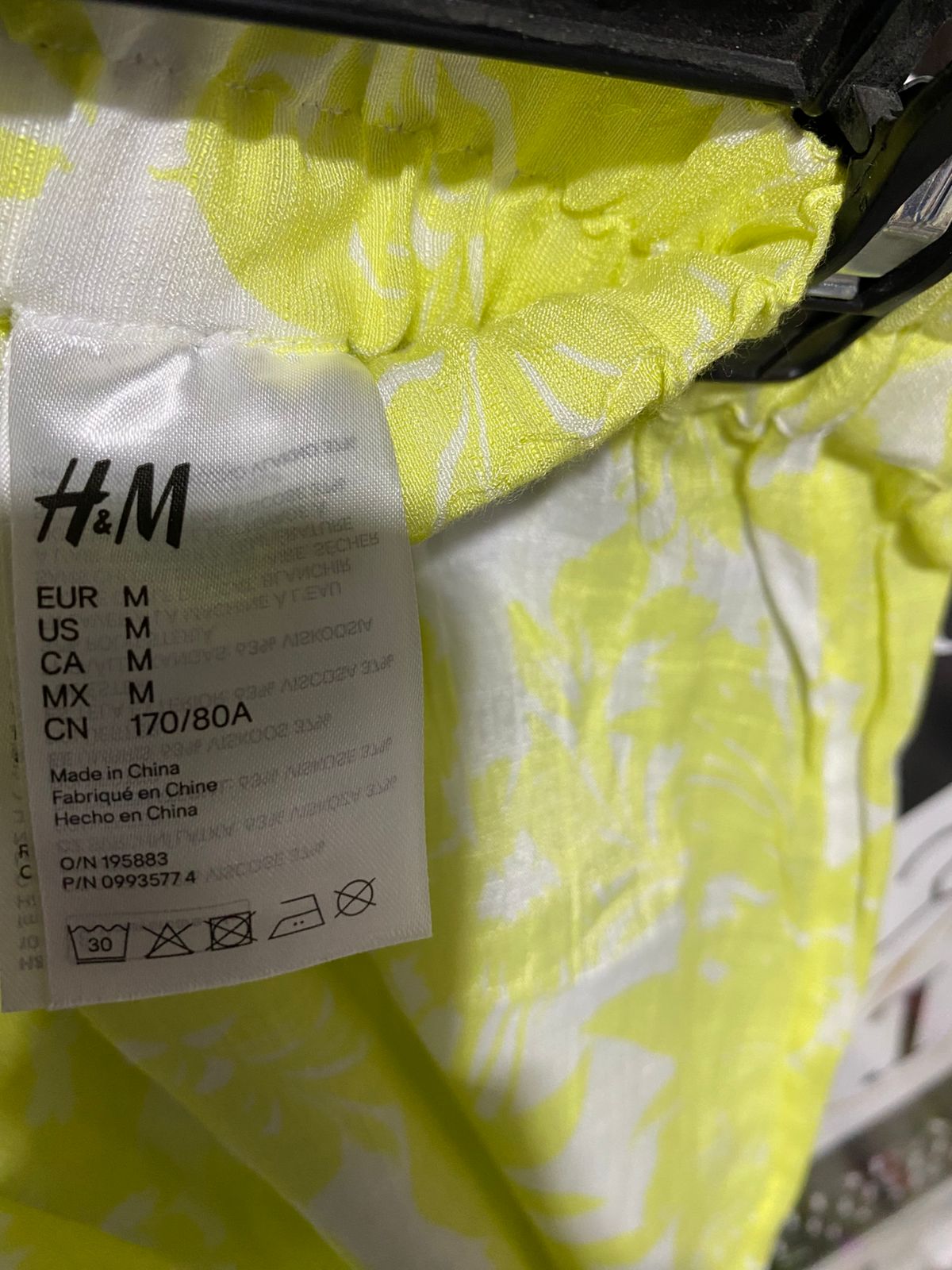 H&M |M| B2| LIME SORBET FLORAL PRINT RELAXED TWO-PIECE SET