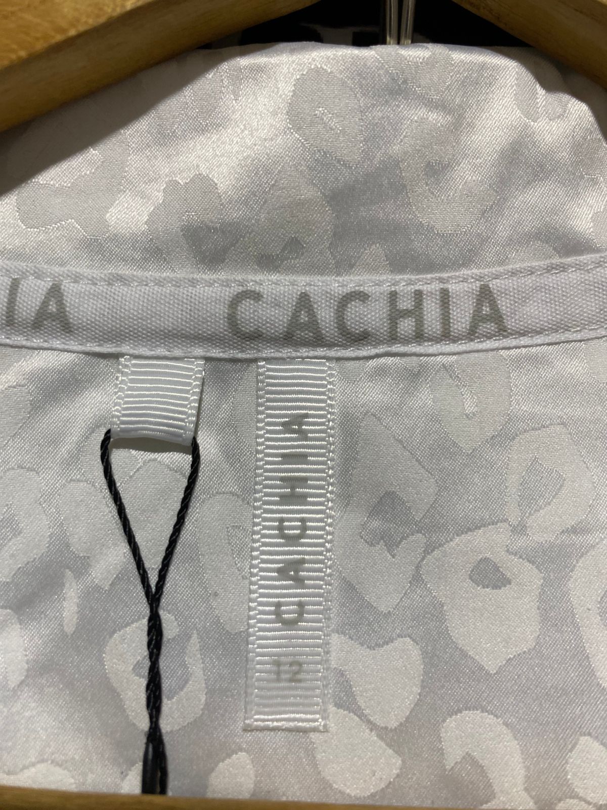 CACHIA |L| B2| SNOW LEOPARD SATIN SHORT PYJAMA SET