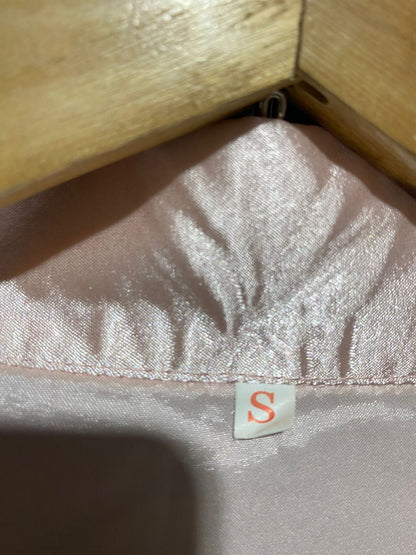 |S| B2| ROSE GOLD SILKY SATIN SHORT-SLEEVE PYJAMA PANTS SET