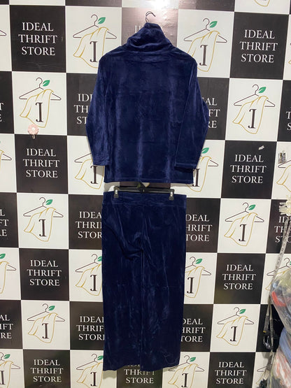 APPLESEEDS |XL| B2| MIDNIGHT NAVY PLUSH VELVET TURTLENECK LOUNGE SET