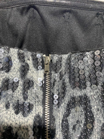 NADIA |M| B2| GLAMOUR LEOPARD PRINT SEQUIN CORSET TOP AND PUFF SKIRT SET