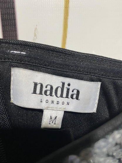 NADIA |M| B2| GLAMOUR LEOPARD PRINT SEQUIN CORSET TOP AND PUFF SKIRT SET