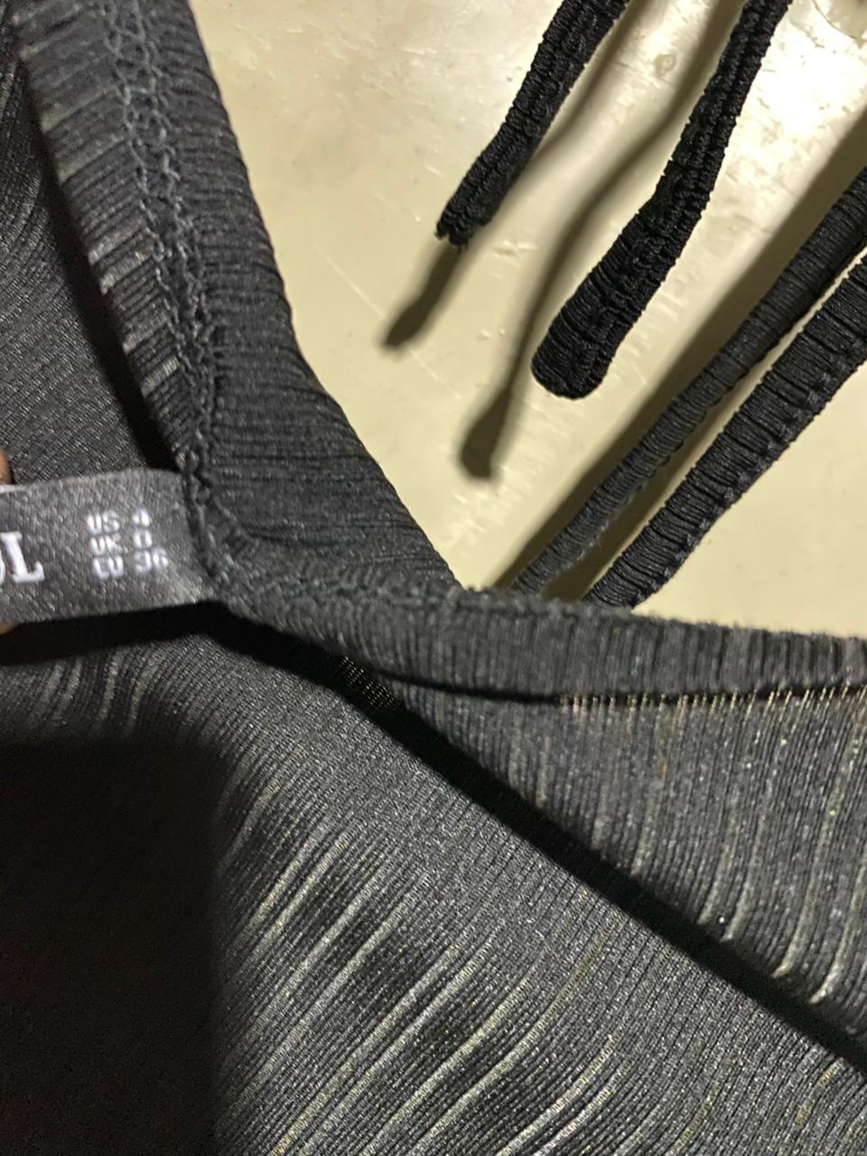 ZAFUL |S| BUST 14| B1| WOMEN'S BLACK PLISSÉ MICRO-PLEATED CAMI MAXI DRESS