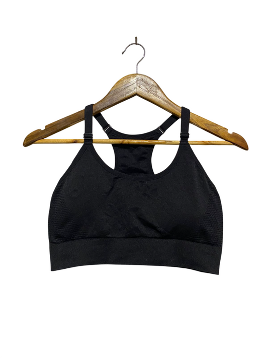 PRIMARK |L| BUST 14| B2| ESSENTIAL BLACK SEAMLESS RACERBACK SPORTS BRA