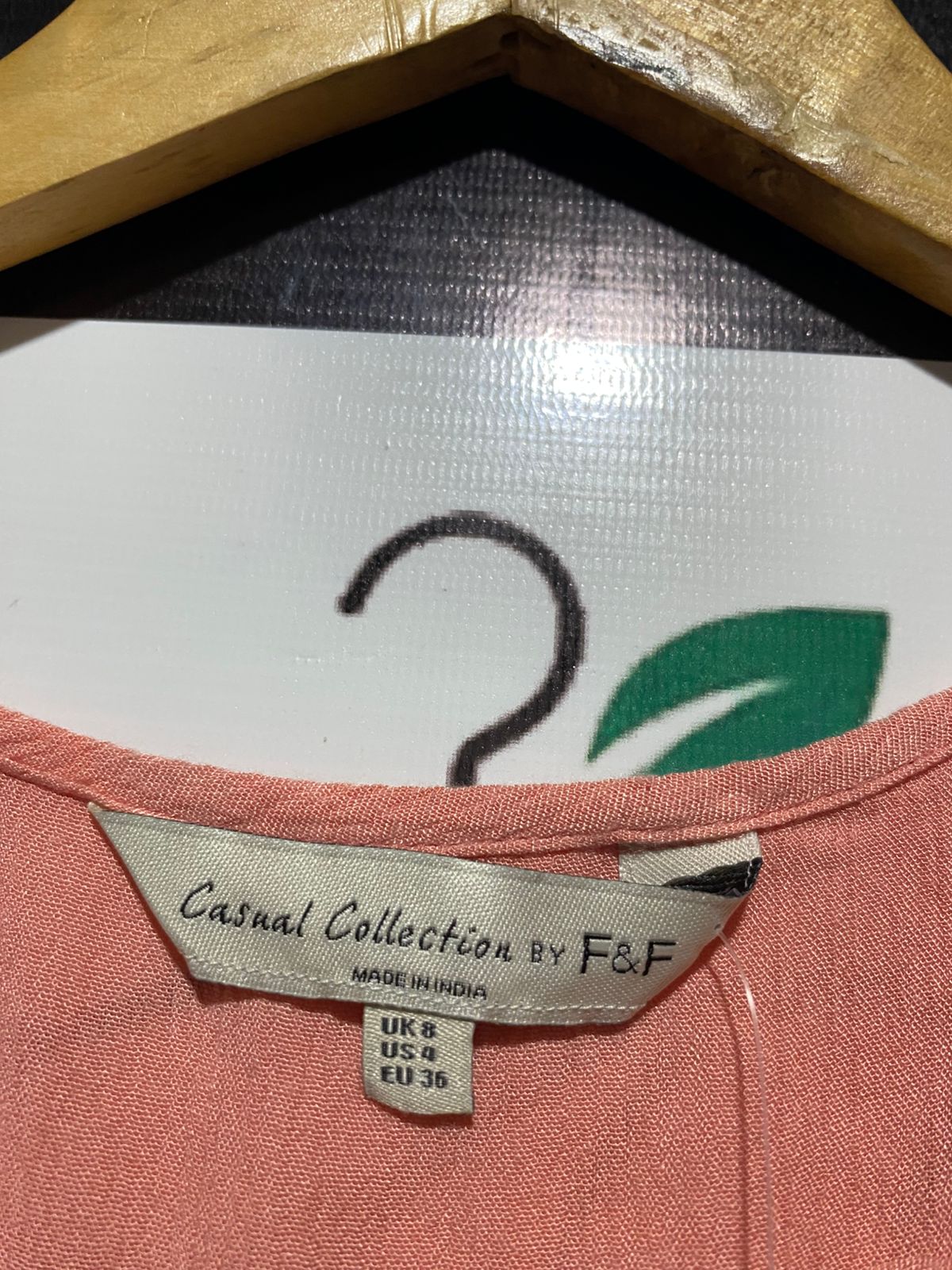 F&F |S| BUST 19| B2| Women's Peach Sleeveless Textured Tank Top with Lace Detail