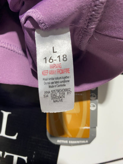 ATHLETIC WORKS |L| BUST 16| B2| VIBRANT MAUVE RACERBACK SPORTS BRA