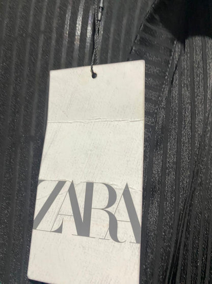 ZARA |L| BUST 19| B3| ELEGANT BLACK STRIPED SHIRT DRESS