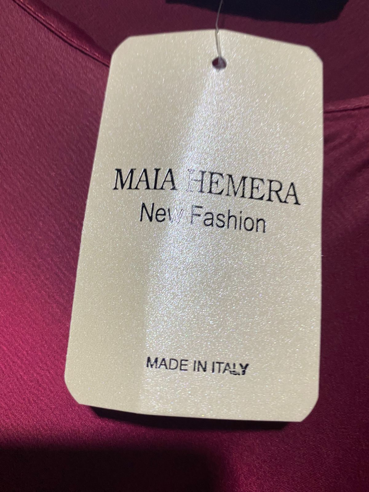 MAIA HEMERA |L| BUST 18| B3| ELEGANT MAROON SATIN MAXI DRESS WITH WAIST TIE