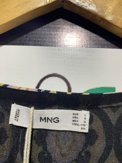 MNG |L| BUST 19| B3| MANGO GEOMETRIC PRINT V-NECK MINI DRESS