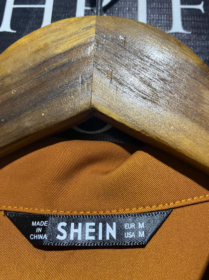 SHEIN |M| BUST FREE| B3| RUST-BROWN UTILITY-STYLE BELTED JUMPSUIT