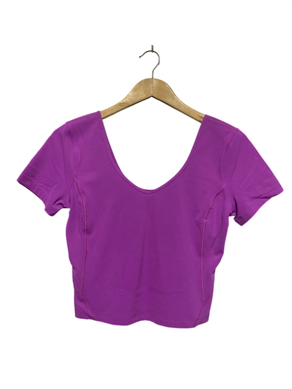 LULULEMON |M| BUST 17| Women's Performance Cropped Athletic T-Shirt Vibrant Purple