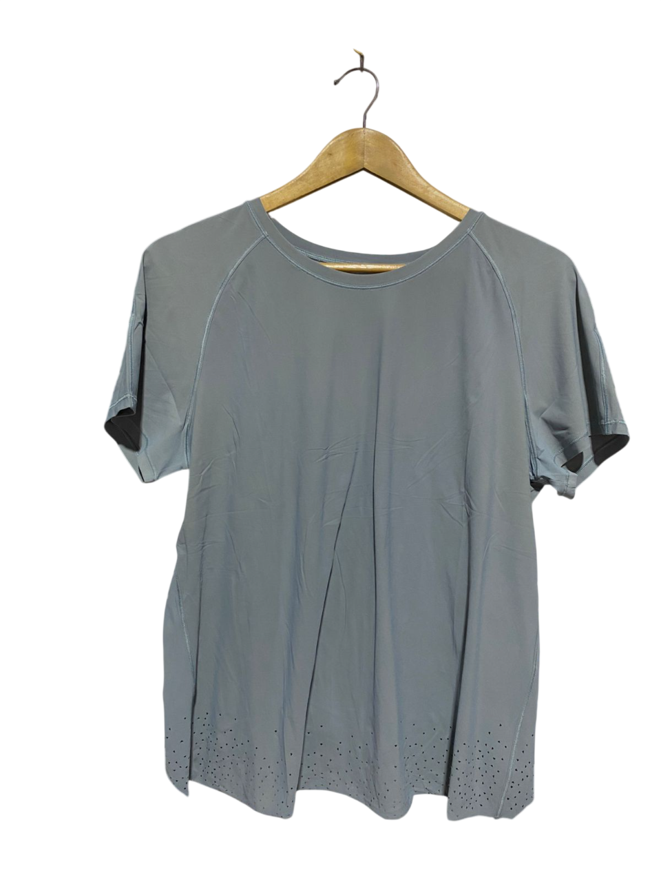 LULULEMON |L| BUST 20| Women's Performance Athletic T-Shirt – Light Blue/Gray