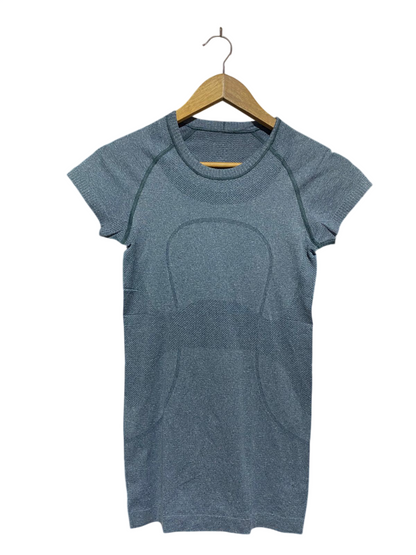 LULULEMON |XS| BUST 14| Women's Seamless Short-Sleeve Athletic Training Top – Heathered Slate Gray