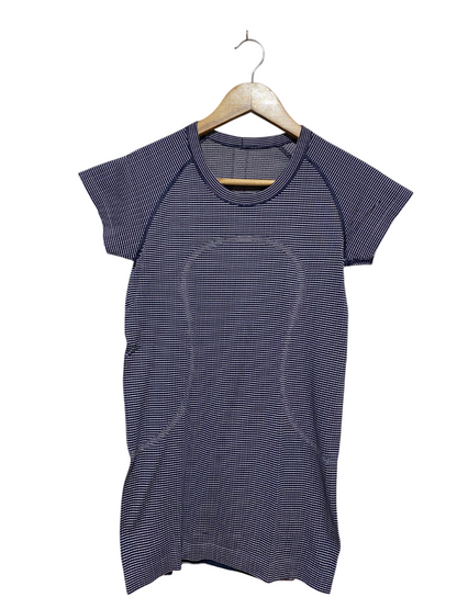 LULULEMON |S| BUST 15| Women's Seamless Short-Sleeve Athletic Training Top – Navy/White Striped