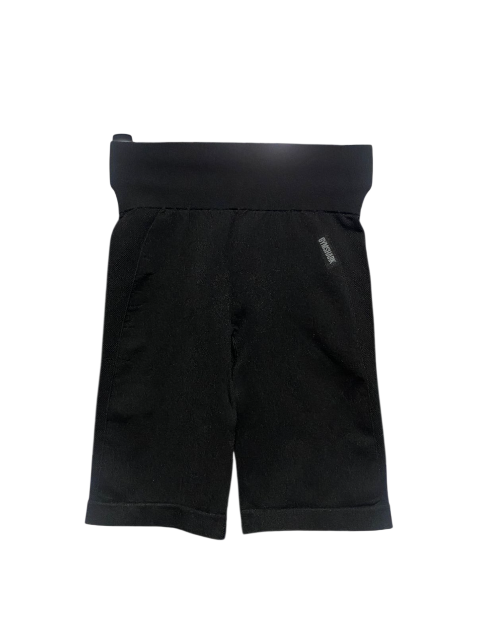 GYMSHARK |XS| WAIST 21| SEAMLESS HIGH-WAISTED SHORTS BLACK GYM CYCLING SHORTS