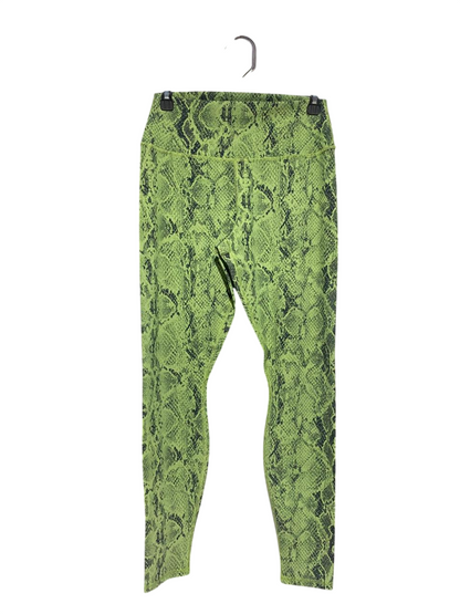ALO |S| WAIST 26| LIME GREEN SNAKE SKIN PRINT PERFORMANCE LEGGINGS