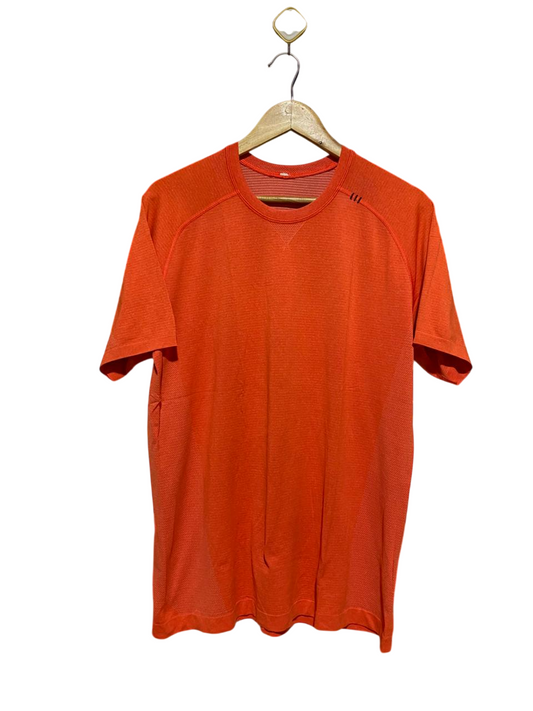 LULULEMON |L| BUST 21| PERFORMANCE WORKOUT T-SHIRT VIBRANT ORANGE