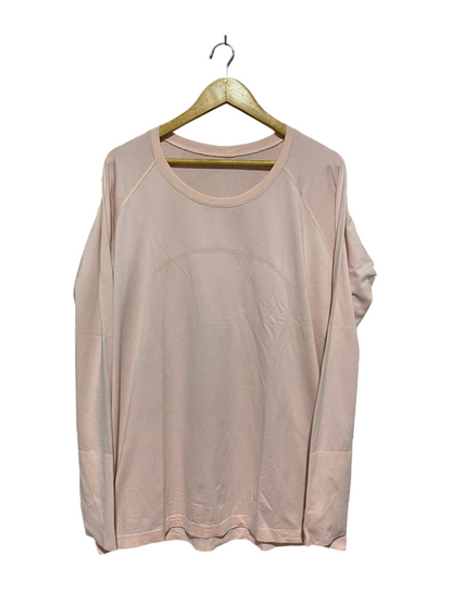 LULULEMON |XL| BUST 22| LIGHT PINK LONG SLEEVE SHIRT