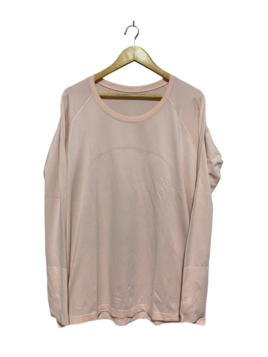 LULULEMON |XL| BUST 22| LIGHT PINK LONG SLEEVE SHIRT